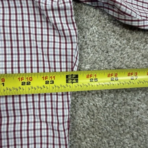 Brooks Brothers Regent Button Down Shirt Mens Large Red Red Plaid Long Sleeve - Picture 7 of 8